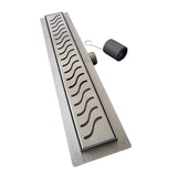 HORIZONTAL DRAINAGE LINEAR SHOWER DRAIN WITH AUTO VALVER