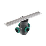 TOILET  SLIM FLOOR DRAIN WITH DRAINAGE HUB WITH AUTO VALVE