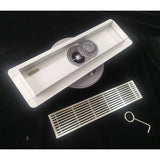 BATHROOM SHOWER FLOOR DRAIN WITH DRAINAGE FLANGE BASE WITH AUTO VALVE